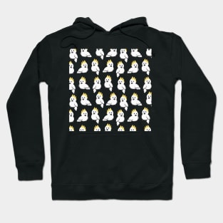 Cute White Cockatoo  Pattern Hoodie